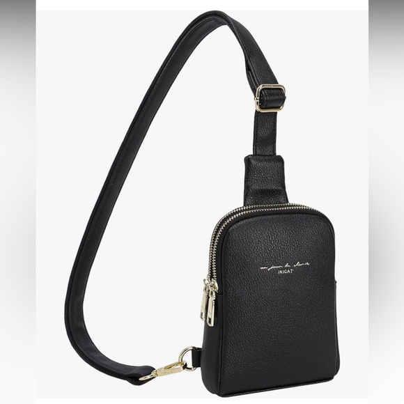 Handbags - Black Leather Crossbody Travel Bag